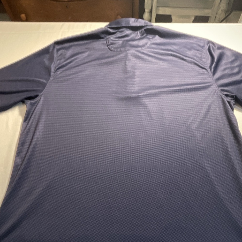 Greg Norman ML75 Play Dry Men's Polo Shirt L Blue Geometric Short Sleeve Logo - Picture 6 of 8